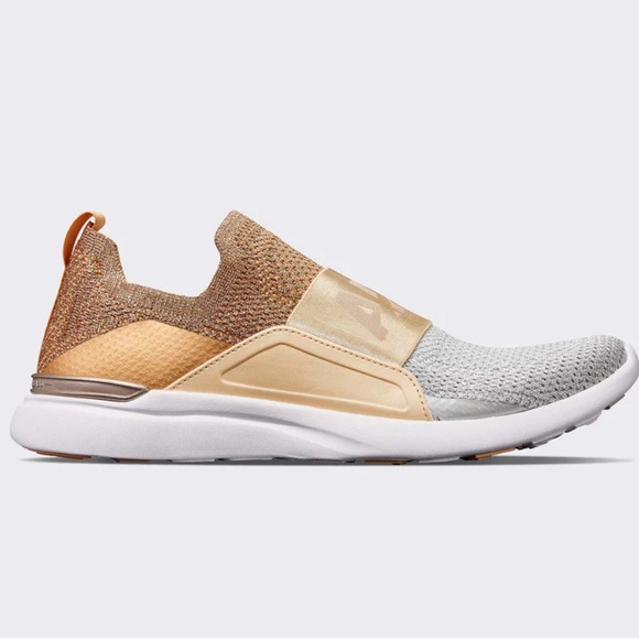 APL Women TechLoom Bliss Shoes Rose Gold Champagne Metallic Silver running - Picture 4 of 7